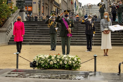 De officile plechtigheid bij het Graf van de Onbekende Soldaat in Brussel