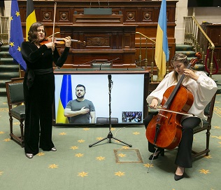 Discours du prsident ukrainien Zelensky devant le Parlement fdral