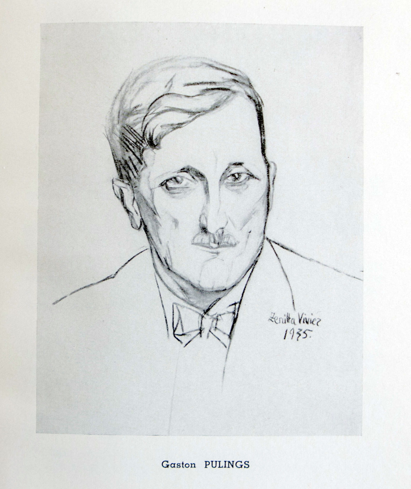 Portrait de Gaston Pulings, directeur des Services de la Questure du S�nat (1935), Zenitta Tazieff-Vivier