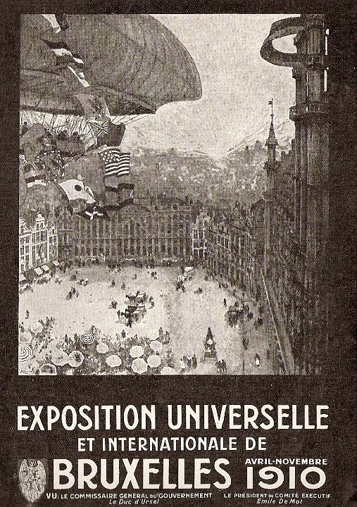 Affiche pour l'exposition universelle de 1910 � Bruxelles