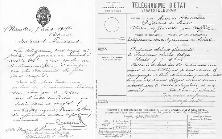 Lettre du greffier Arthur Campioni adress�e � Paul de Favereau