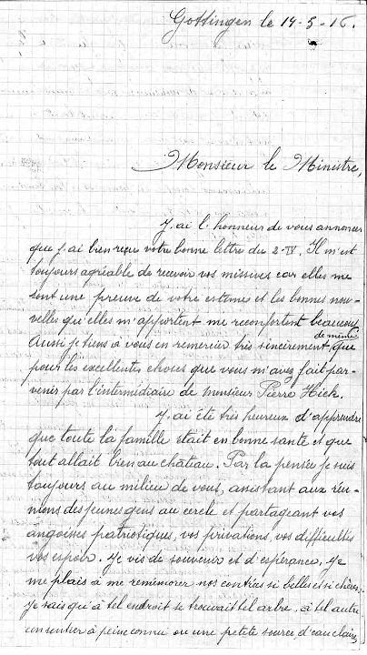 Lettre de Gabri�l Delvaux, prisonnier de guerre