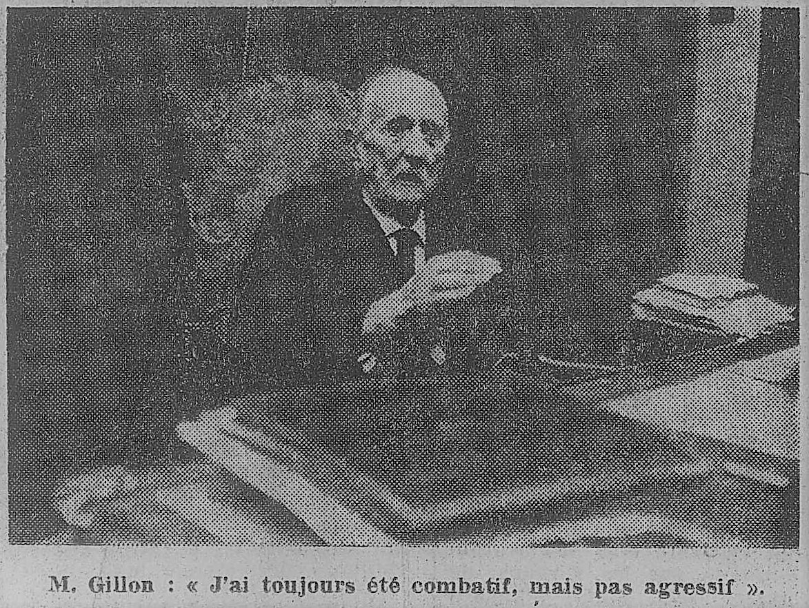 � l'occasion de la fin de son mandat au S�nat en mars 1971, Gillon passe en revue, dans la presse, ses 40 ans de mandat � la Haute Assembl�e