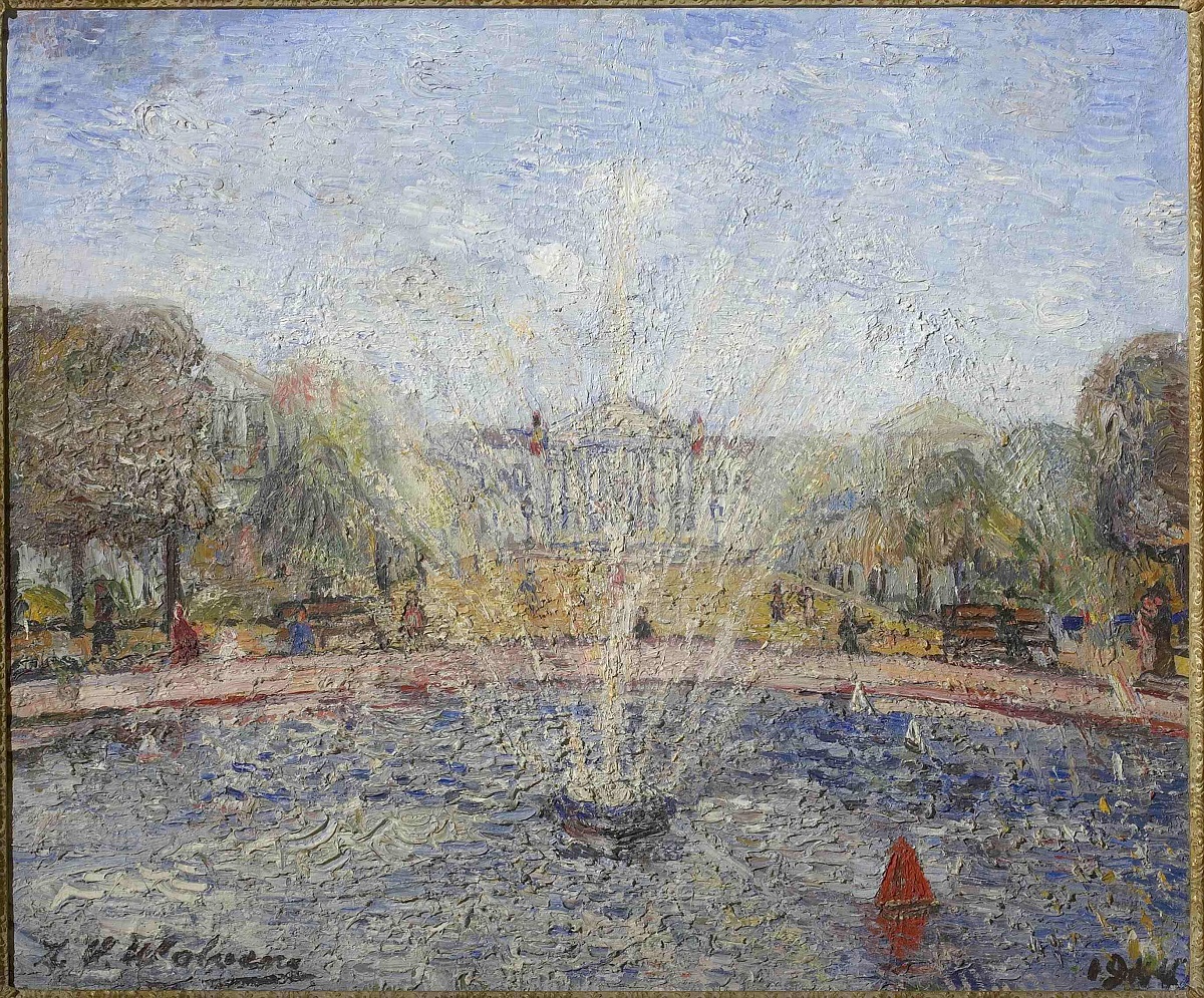 H-V Wolvens, Le jet d'eau, 1944 - Coll. Snat de Belgique