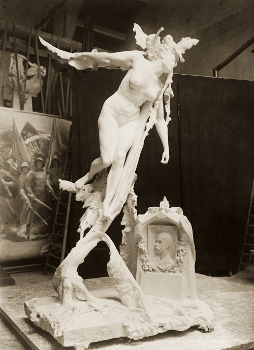 Atelier van de kunstenaar rond 1893