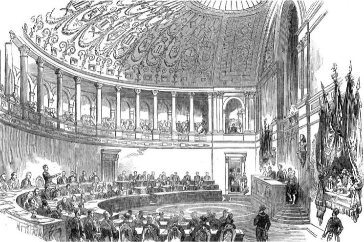 Gravure hémicycle Sénat 1853