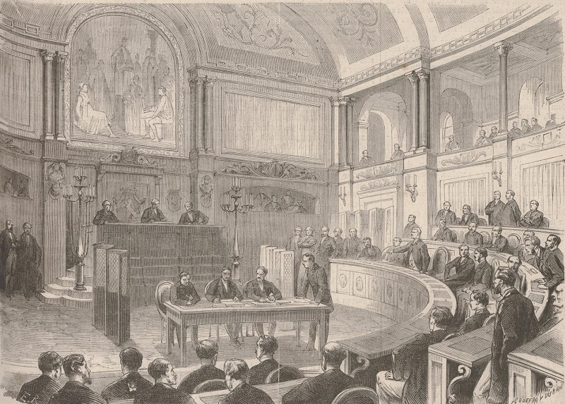 Gravure hémicycle Sénat 1869