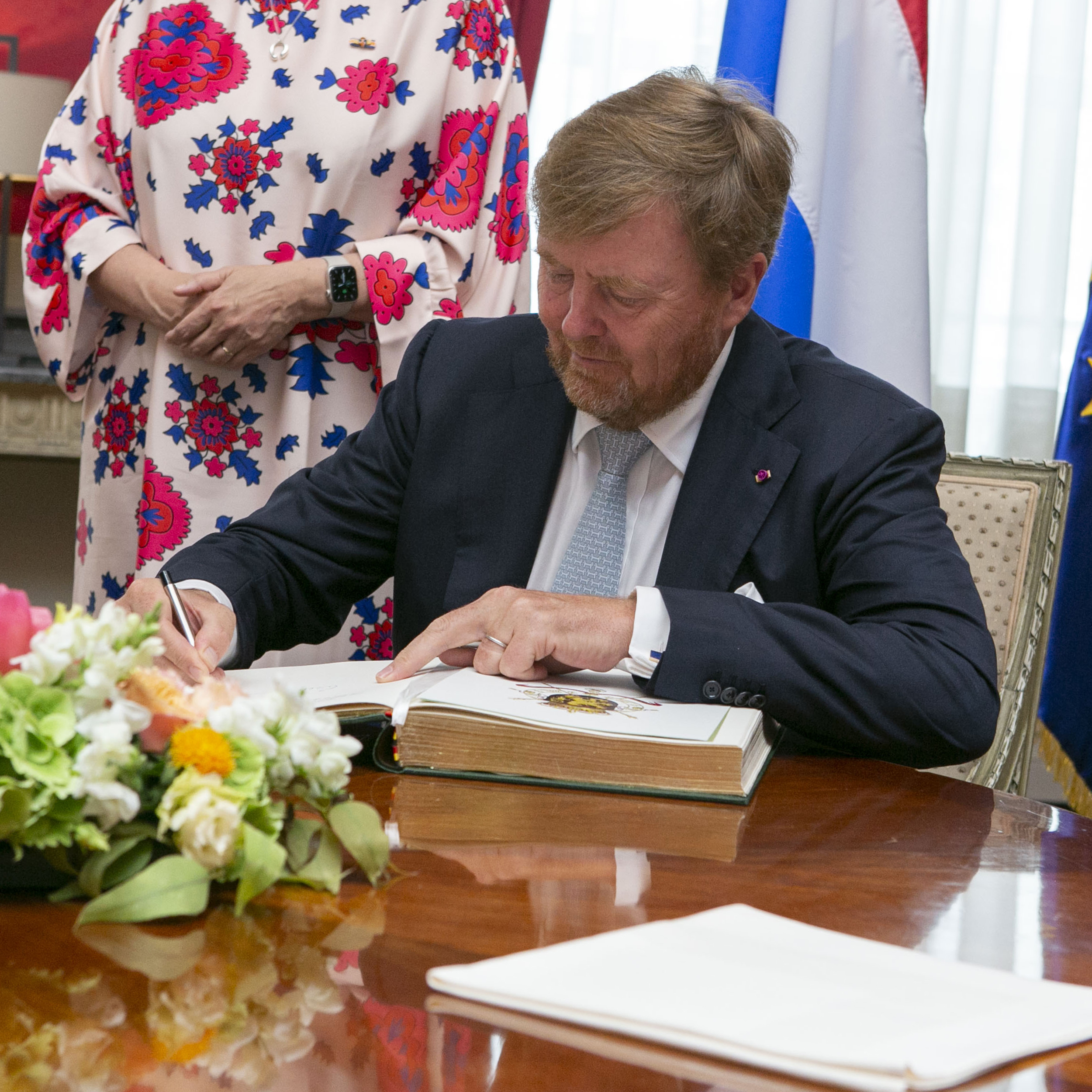  Willem-Alexander en Máxima op bezoek in het parlement
